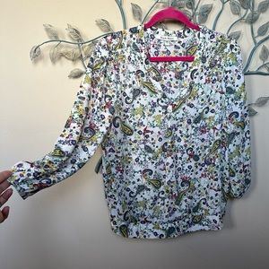 Black Rainn multicolor long sleeve top Sz L EUC